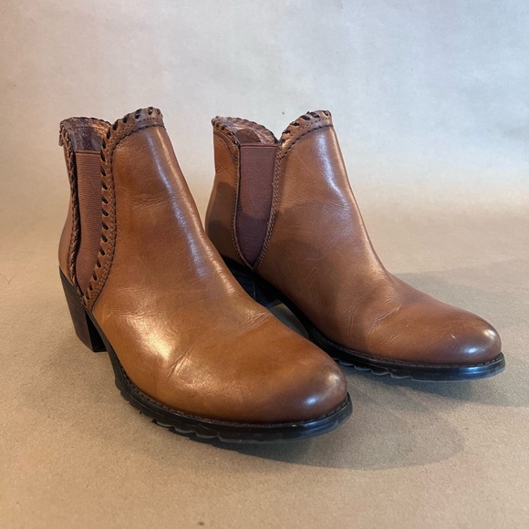 Pikolonos Andorra Brown Leather Ankle Chelsea Boots Women’s Size EU 38 US 7.5 -8 - Picture 1 of 15